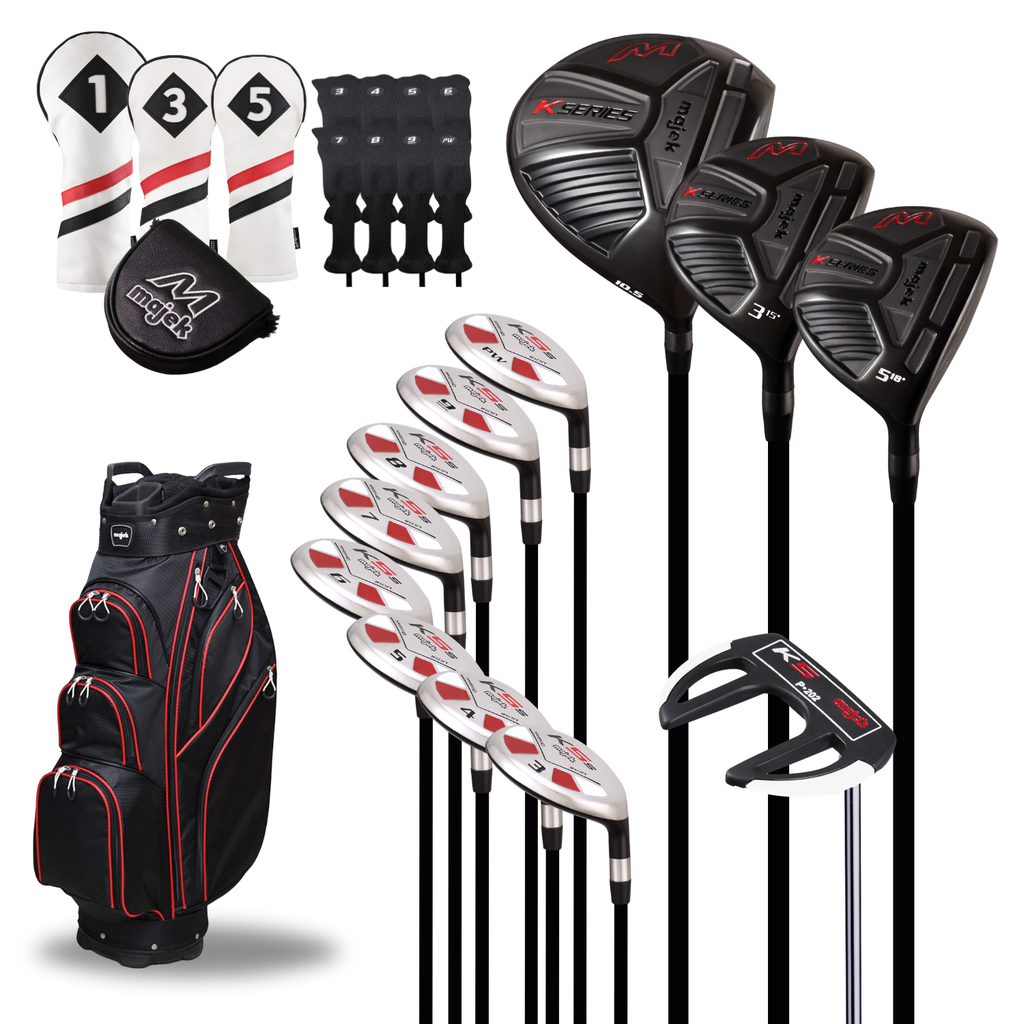 Majek Golf Mens Senior Flex Golfers Package: 10.5 Degree Driver + 3/5