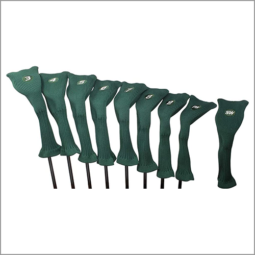 Majek All Hybrid Golf Club Dark Green  Neoprene Acrylic Head Cover Set 3-SW