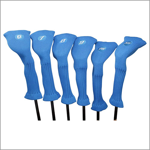 Majek All Hybrid Golf Club Blue  Neoprene Acrylic Head Cover Set 3-SW