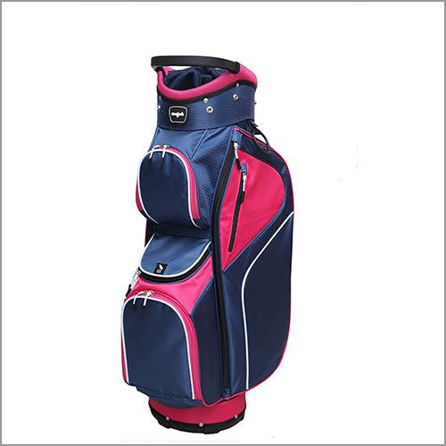 Majek Navy Blue Pink Golf Bag 9 inch 14-Way Friendly Separator Top