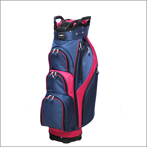 Majek Premium Navy Blue Pink Golf Bag 9.5 inch 14-Way Friendly Separator Top with Putter Sleeve