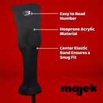 Majek Golf K5 Senior Mens All True Hybrid Clubs Complete Full Hybrid Set Includes #3,4,5,6,7,8,9,PW + Headcover Set &  Majek Golf Hat
