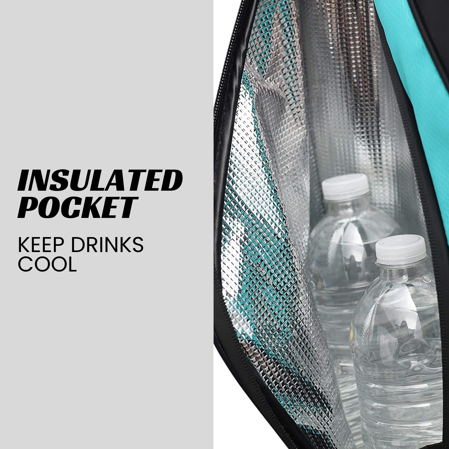 Majek Premium Black Teal Golf Bag 9.5 inch 14-Way Friendly Separator Top with Putter Sleeve