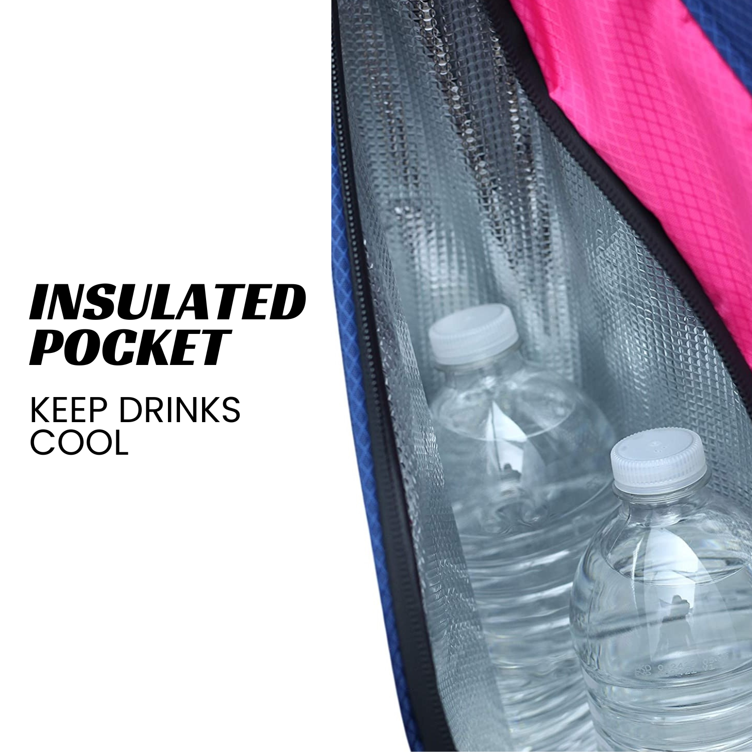 Majek Premium Navy Blue Pink Golf Bag 9.5 inch 14-Way Friendly Separator Top with Putter Sleeve