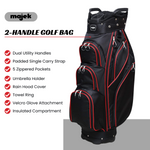 Majek Premium Black with Red Trim Golf Bag 9.5 inch 14-Way Friendly Separator Top with Putter Sleeve