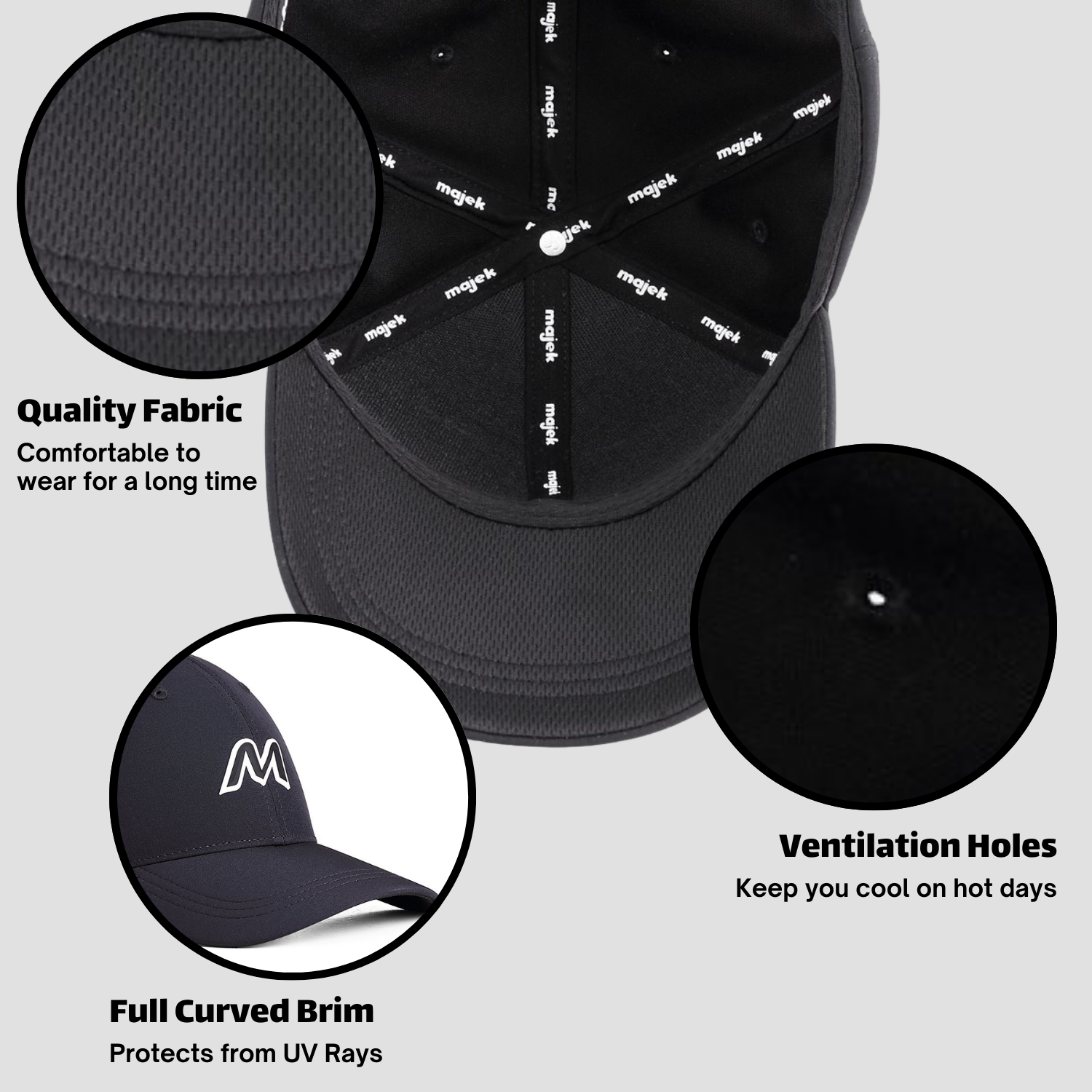 Majek Golf K5 Regular Mens All True Hybrid Clubs Complete Full Hybrid Set Includes #3,4,5,6,7,8,9,PW + Headcover Set & Majek Golf Hat