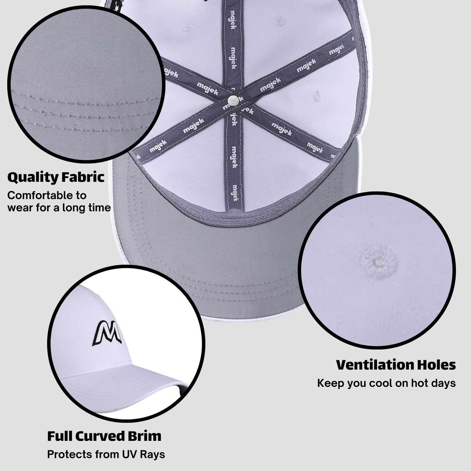 Majek Golf K5 Senior Lady All True Hybrid Clubs Complete Full Hybrid Set Includes #3,4,5,6,7,8,9,PW + Headcover Set & Majek Golf Hat