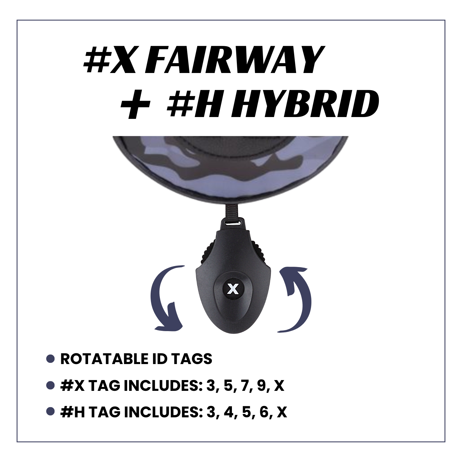 Majek Black and Blue Camo Head Covers