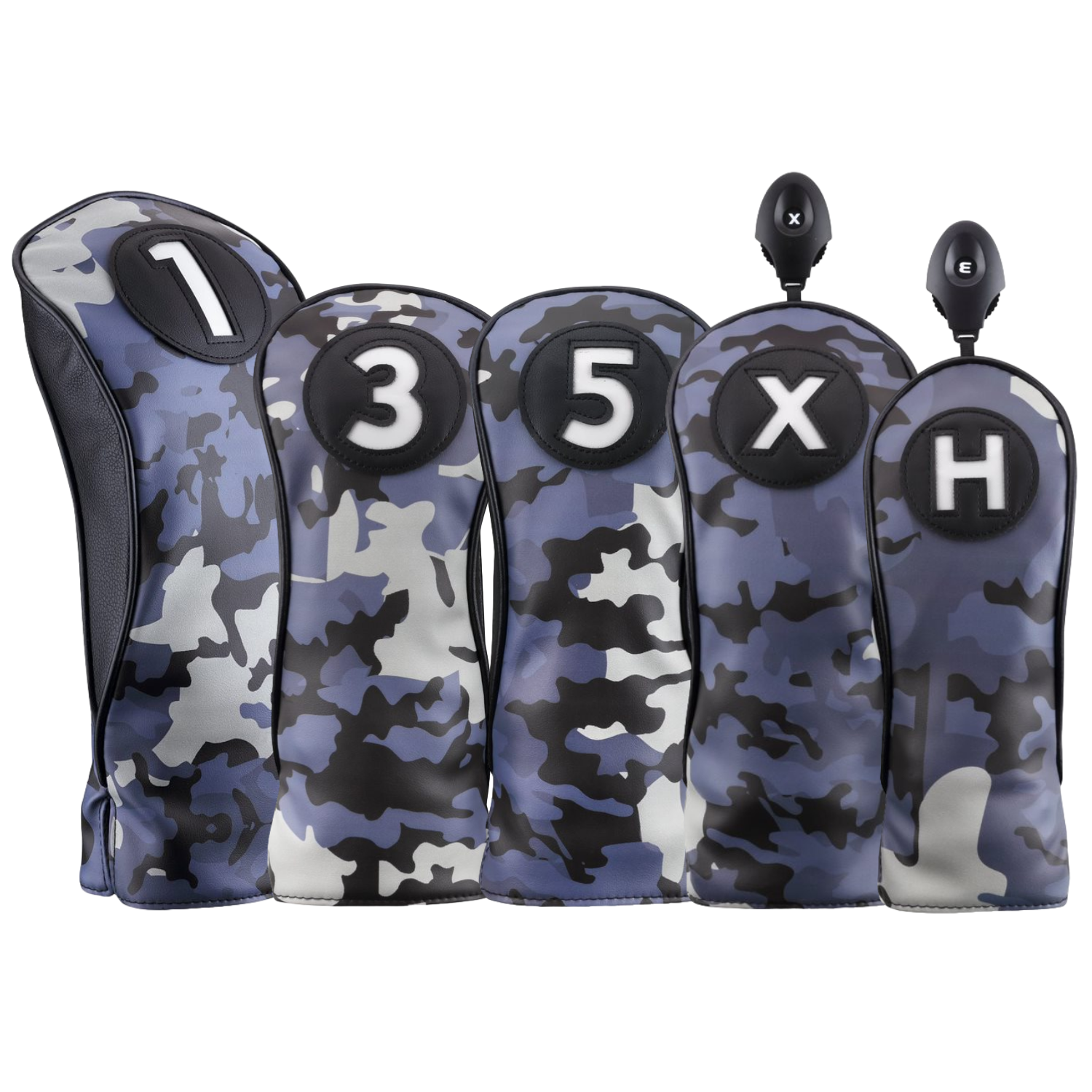 Majek Black and Blue Camo Head Covers