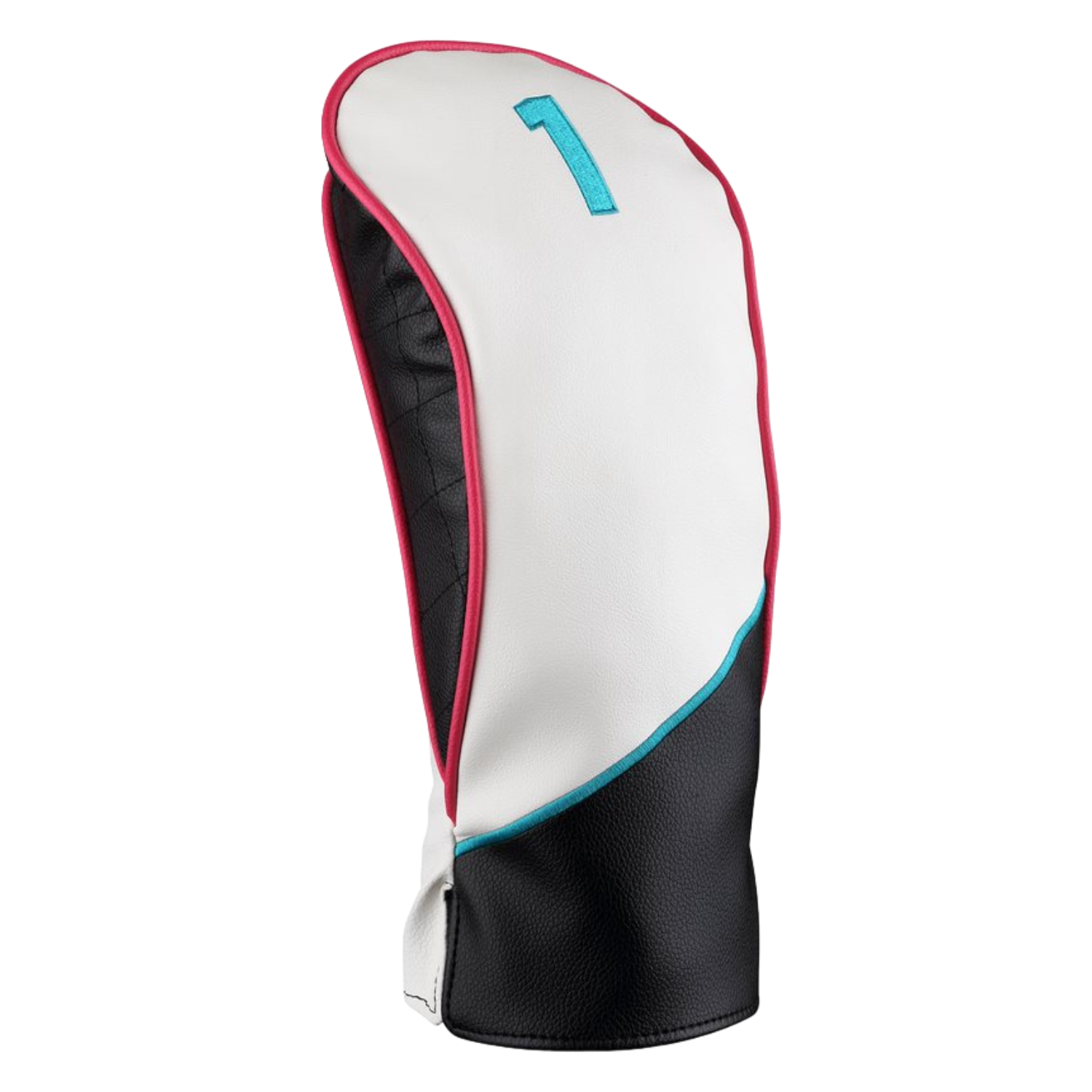 Majek Golf Clubs Premium Protective Pink Teal White and Black Head Covers