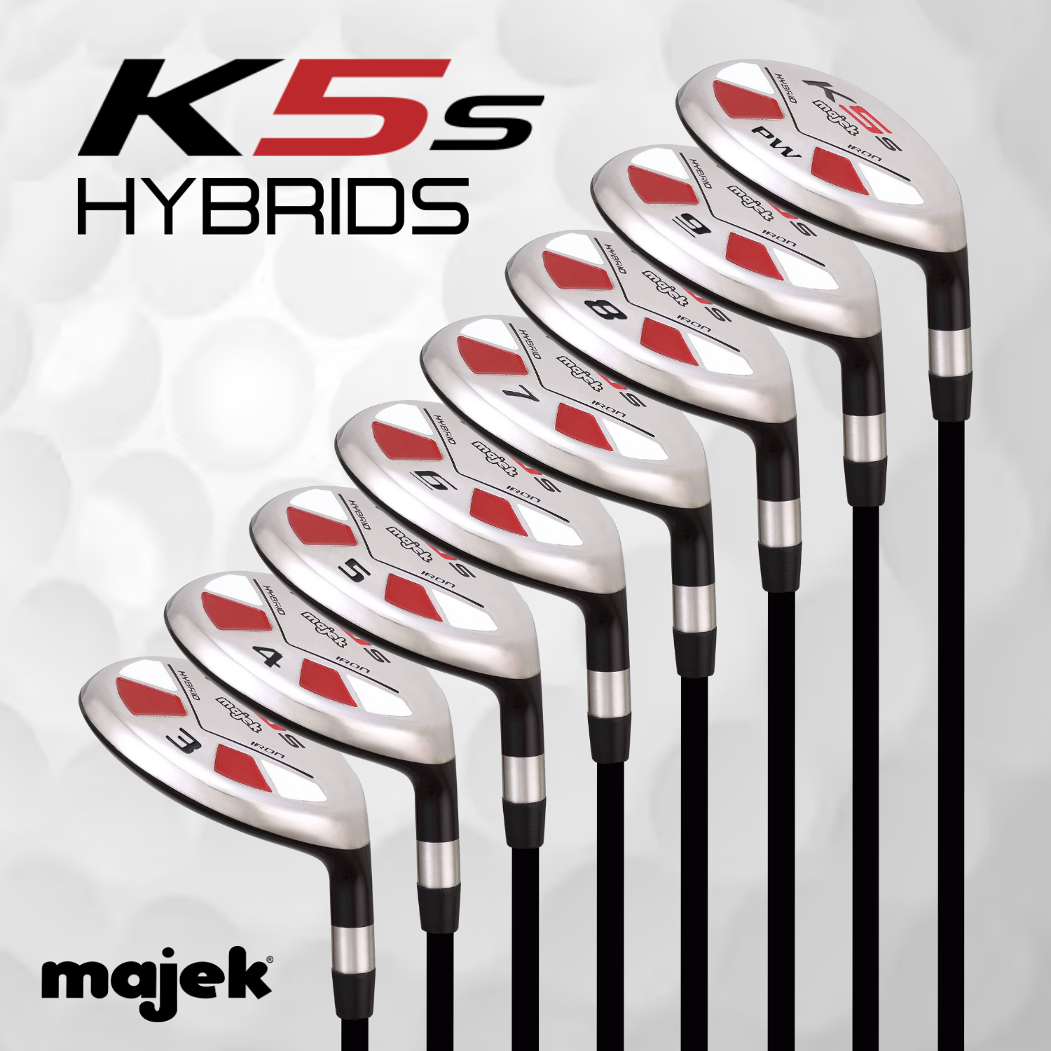 Tall XL Golf All True Hybrids Majek +1" Longer Than Standard Length (3-PW) Set All Complete Full Set Right Handed