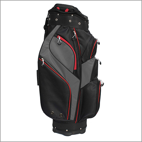 Majek Premium Black Red Charcoal Golf Bag 9.5 inch 14-Way Friendly Separator Top with Putter Sleeve