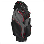 Majek Premium Black Red Charcoal Golf Bag 9.5 inch 14-Way Friendly Separator Top with Putter Sleeve