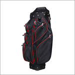 Majek Premium Black with Red Trim Golf Bag 9.5 inch 14-Way Friendly Separator Top with Putter Sleeve