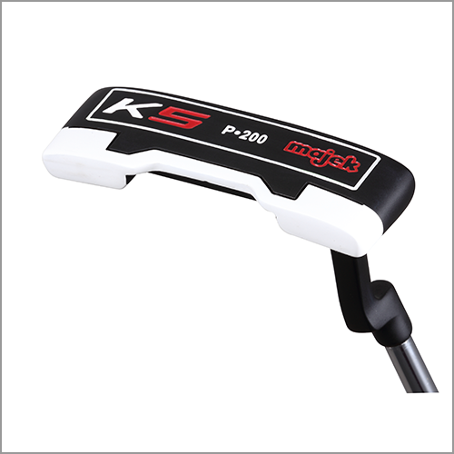 Majek K5 P-200 Red and Black Off Set Blade Men's Golf Putter Precision Steel Shaft Perfect for Lining up Your Putts