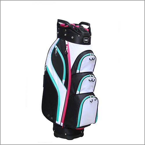 Majek Premium Black White Teal Pink Golf Bag