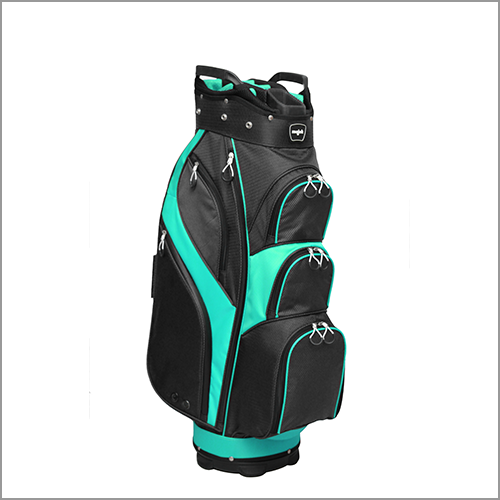 Majek Premium Black Teal Golf Bag 9.5 inch 14-Way Friendly Separator Top with Putter Sleeve