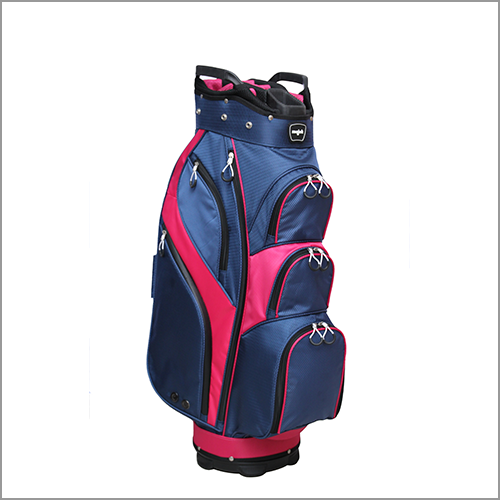 Majek Premium Navy Blue Pink Golf Bag 9.5 inch 14-Way Friendly Separator Top with Putter Sleeve