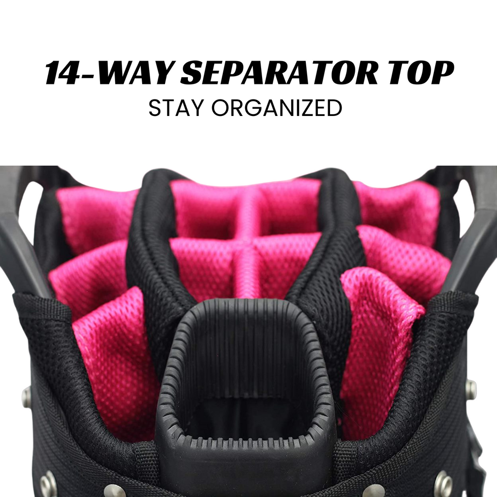 Majek Premium Black White Teal Pink Golf Bag – Majek Golf Majek Premium Black White Teal Pink Golf Bag – Majek Golf