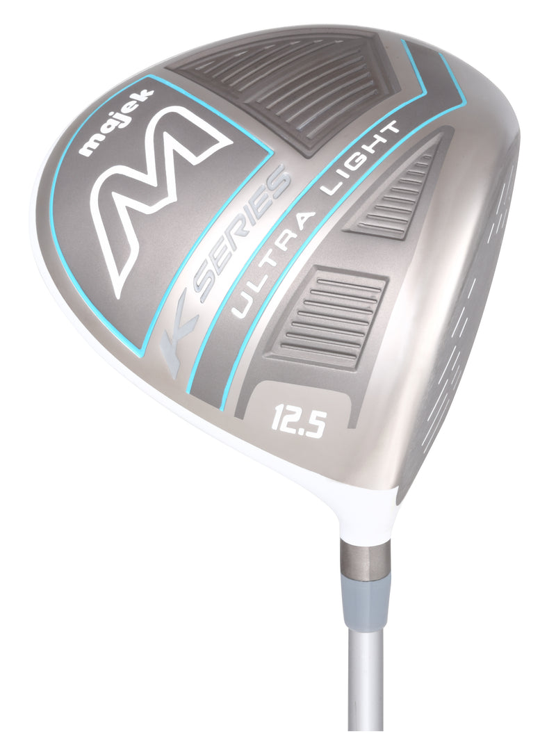 Majek Senior Womens High Launch Golf Driver White K Series 460cc 12.5° Titanium Face Light Weight Driver Right Handed Woman Ultra Forgiving Senior Ladies Flex