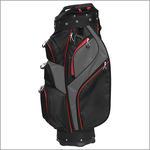 Majek Premium Black Red Charcoal Golf Bag 9.5 inch 14-Way Friendly Separator Top with Putter Sleeve
