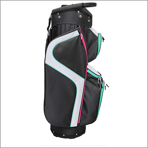 Majek Black White Teal Pink Golf Bag 9 inch 14-Way Friendly Separator Top