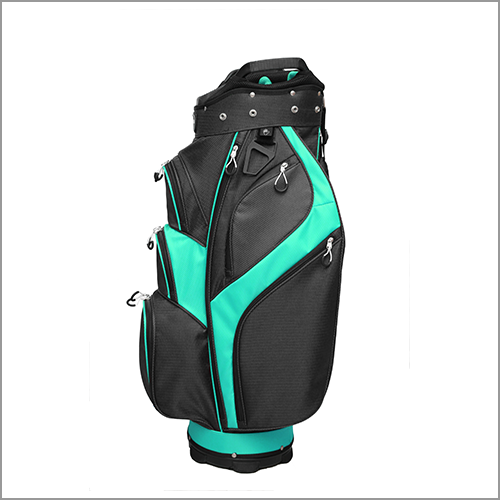 Majek Premium Black Teal Golf Bag 9.5 inch 14-Way Friendly Separator Top with Putter Sleeve