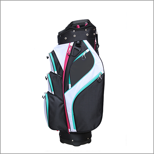 Majek Premium Black White Teal Pink Golf Bag