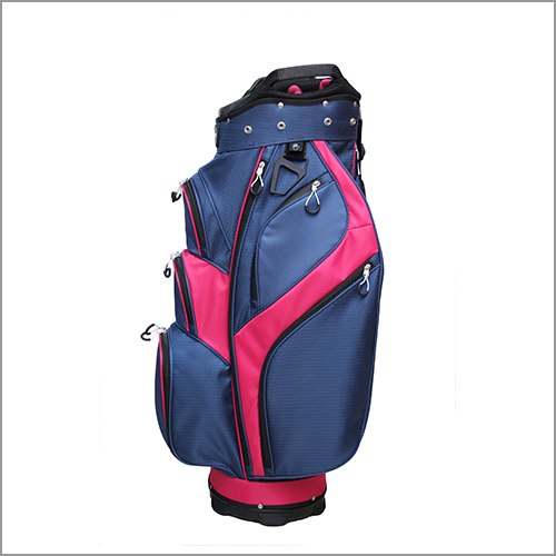 Majek Premium Navy Blue Pink Golf Bag 9.5 inch 14-Way Friendly Separator Top with Putter Sleeve