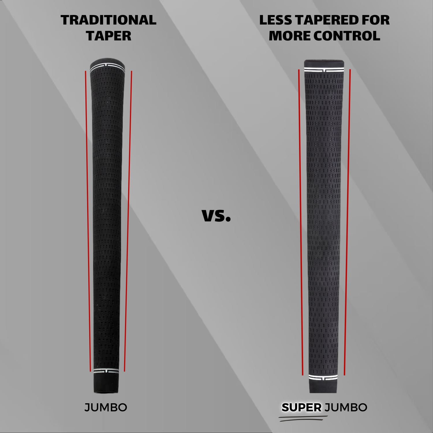 Grip Kit: Tape + Clamp Majek Golf Club Grips Super Jumbo Extra Large Tour 360 Degree Black - NO LOGO - Round .600 Extra Large XL XXL Great for Tall Golfers with Big Hands - Premium Rubber Golf Grips -High Traction