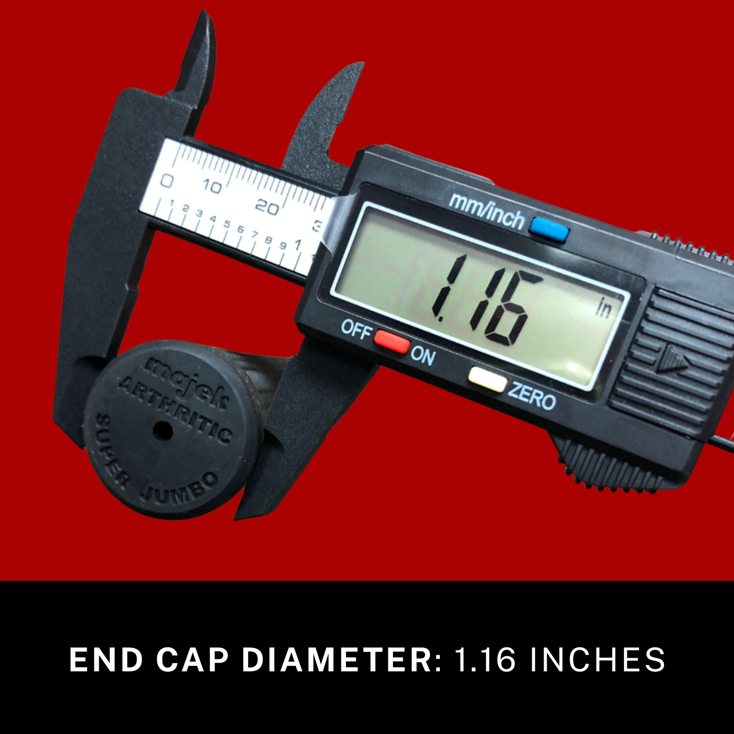 Majek Golf Club Grips Super Jumbo Arthritic Extra Large Tour 360 Degree Black - NO LOGO - Round .600 Extra Large XL XXL Great for Senior Golfers with Big Hands - Premium Rubber Golf Grips - 13 Pack High Traction Arthritic Grips