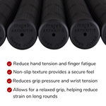 Majek Golf Club Grips Super Jumbo Arthritic Extra Large Tour 360 Degree Black - NO LOGO - Round .600 Extra Large XL XXL Great for Senior Golfers with Big Hands - Premium Rubber Golf Grips - 13 Pack High Traction Arthritic Grips