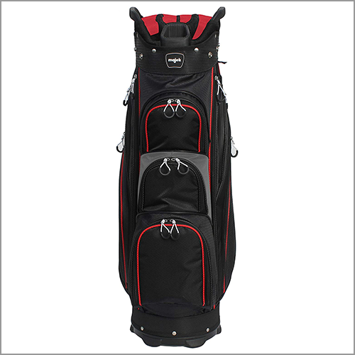 Majek Premium Black Red Charcoal Golf Bag 9.5 inch 14-Way Friendly Separator Top with Putter Sleeve
