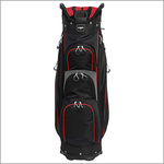 Majek Premium Black Red Charcoal Golf Bag 9.5 inch 14-Way Friendly Separator Top with Putter Sleeve