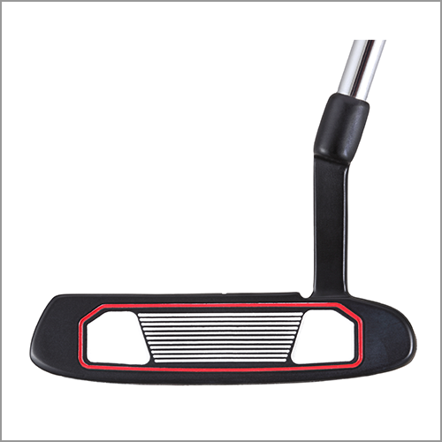 Majek K5 P-200 Red and Black Off Set Blade Men's Golf Putter Precision Steel Shaft Perfect for Lining up Your Putts