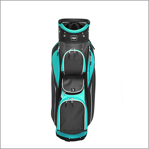 Majek Teal Black Golf Bag 9 inch 14-Way Friendly Separator Top