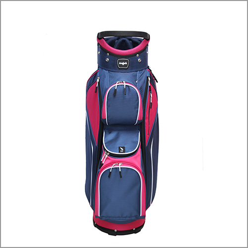 Majek Navy Blue Pink Golf Bag 9 inch 14-Way Friendly Separator Top