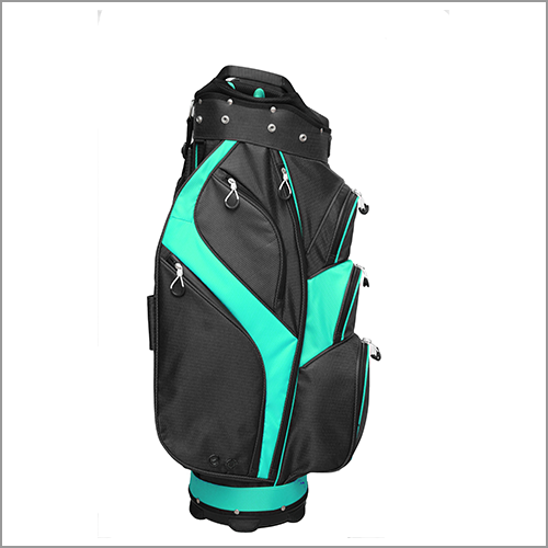 Majek Premium Black Teal Golf Bag 9.5 inch 14-Way Friendly Separator Top with Putter Sleeve