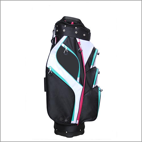 Majek Premium Black White Teal Pink Golf Bag
