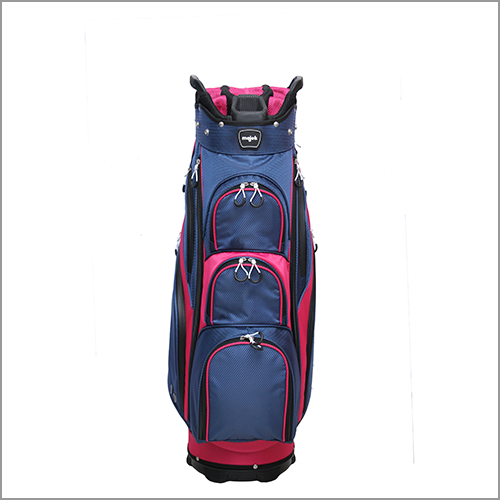 Majek Premium Navy Blue Pink Golf Bag 9.5 inch 14-Way Friendly Separator Top with Putter Sleeve