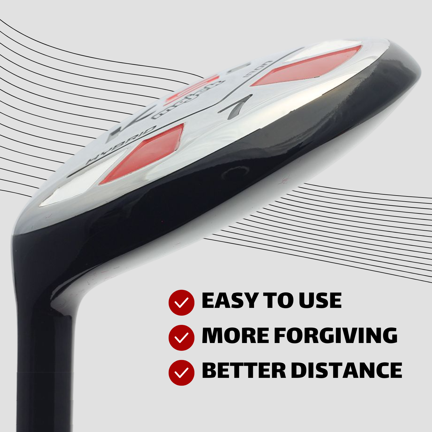 Majek Golf K5 Senior Lady All True Hybrid LEFT HANDED Clubs Complete Full Hybrid Set Includes #3,4,5,6,7,8,9,PW + Headcover Set & Majek Golf Hat