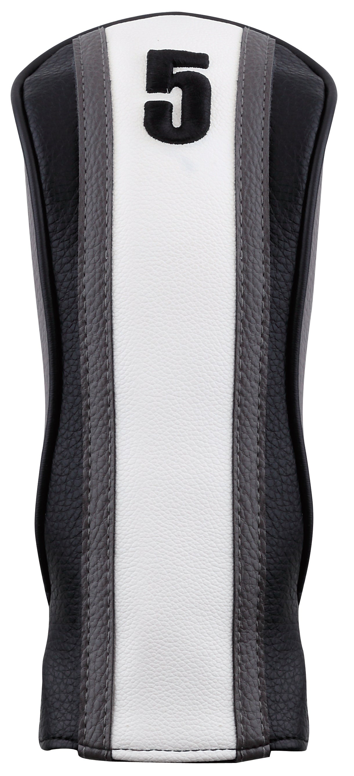 Majek Golf Clubs Premium Protective White Grey & Black Striped Head Covers