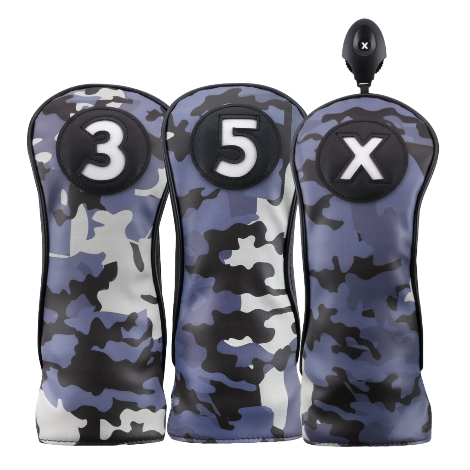 Majek Black and Blue Camo Head Covers