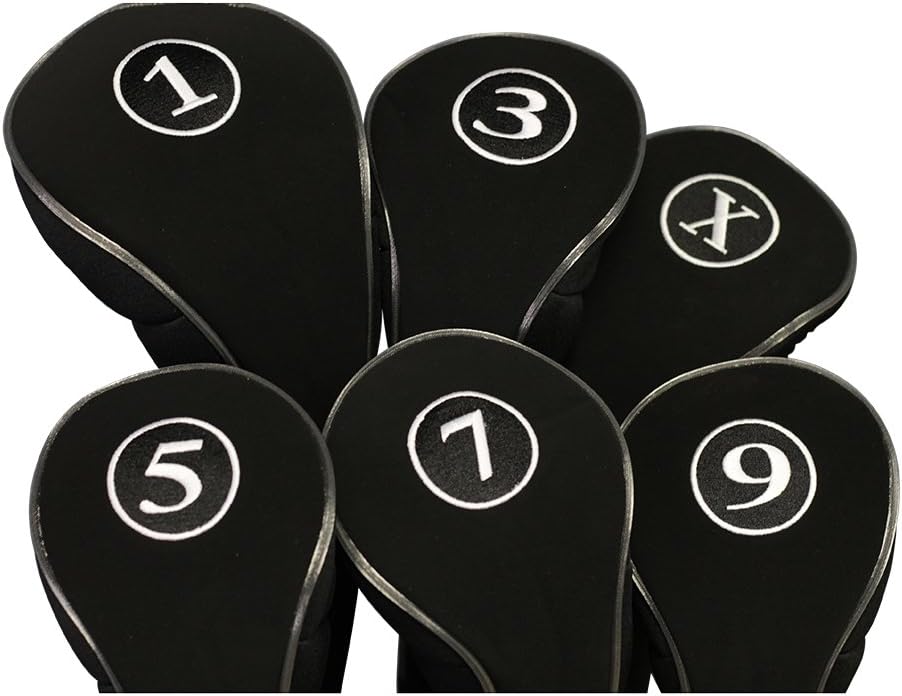 Majek Black Golf Zipper Driver + Fairway Woods Headcovers