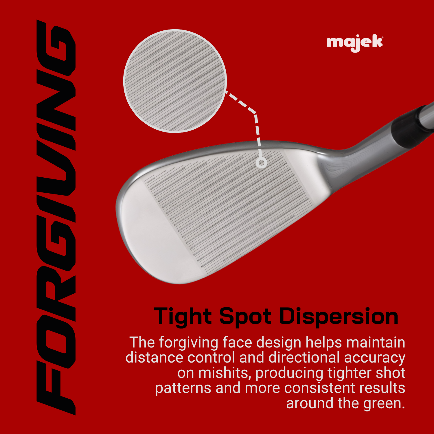 Majek K5 Golf Men's Complete Wedge Set: 52° Gap Wedge (GW), 56° Sand Wedge (SW), 60° Lob Wedge (LW) Right Handed Regular Flex Steel Shaft
