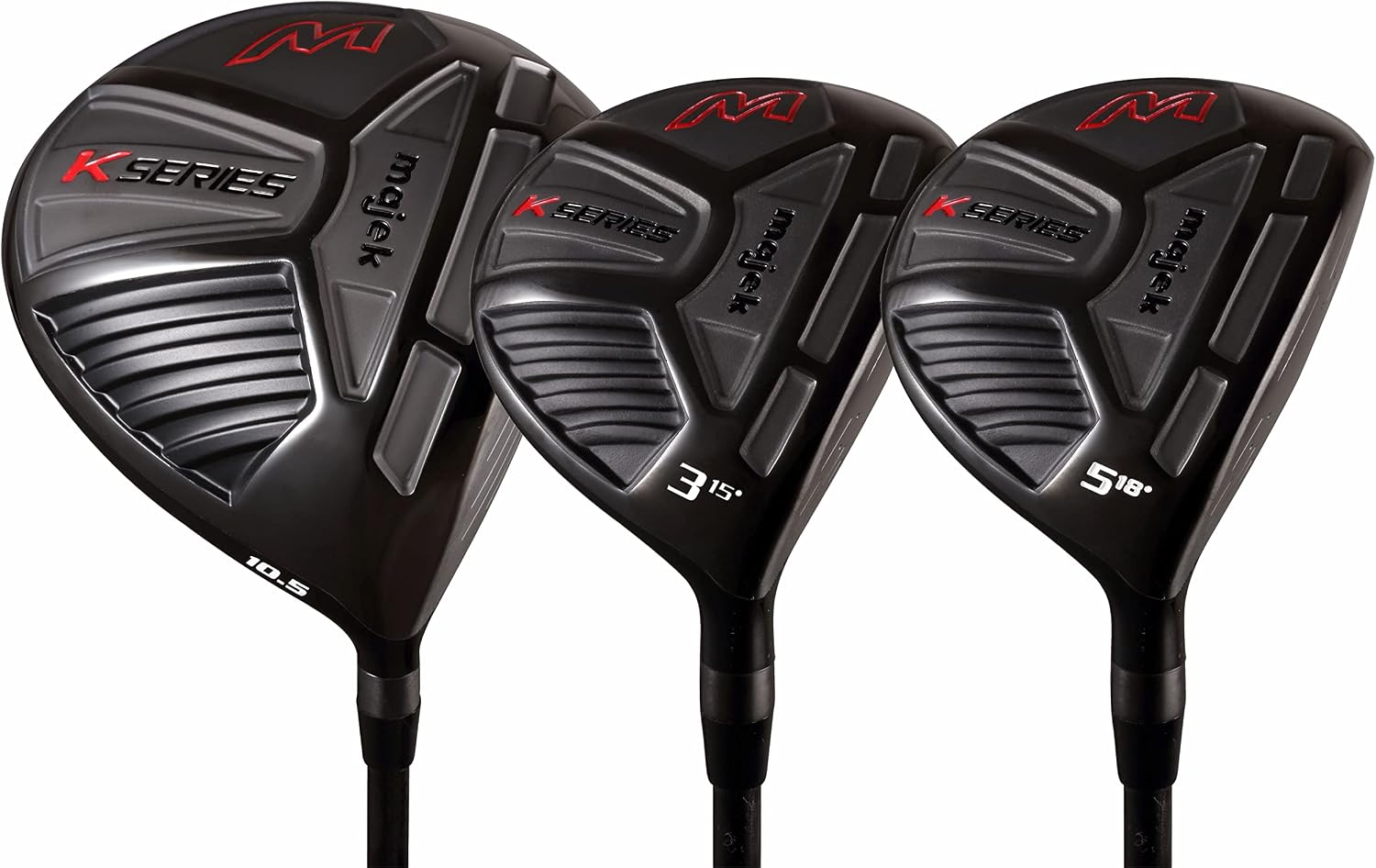 Mens Majek K Series High Launch 460cc 10.5° Driver 3 5 Metal Fairway Wood Set Golf Clubs Right Handed
