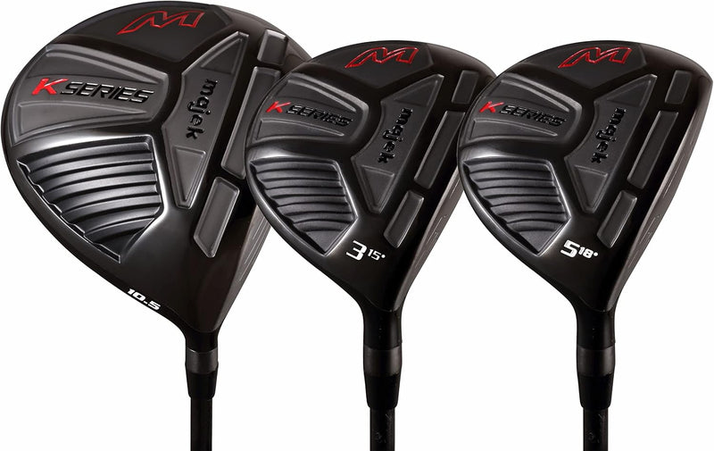 Mens Majek K Series High Launch 460cc 10.5° Driver 3 5 Metal Fairway Wood Set Golf Clubs Right Handed