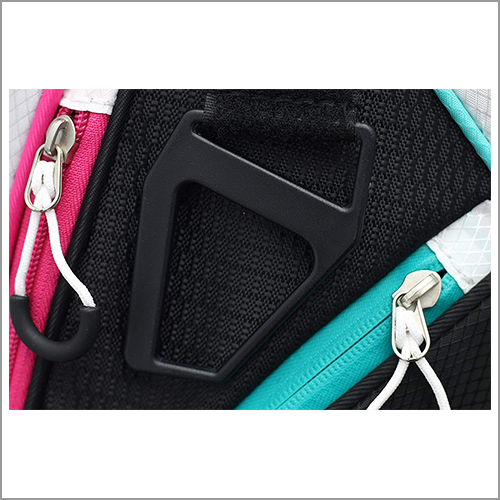 Majek Premium Black White Teal Pink Golf Bag