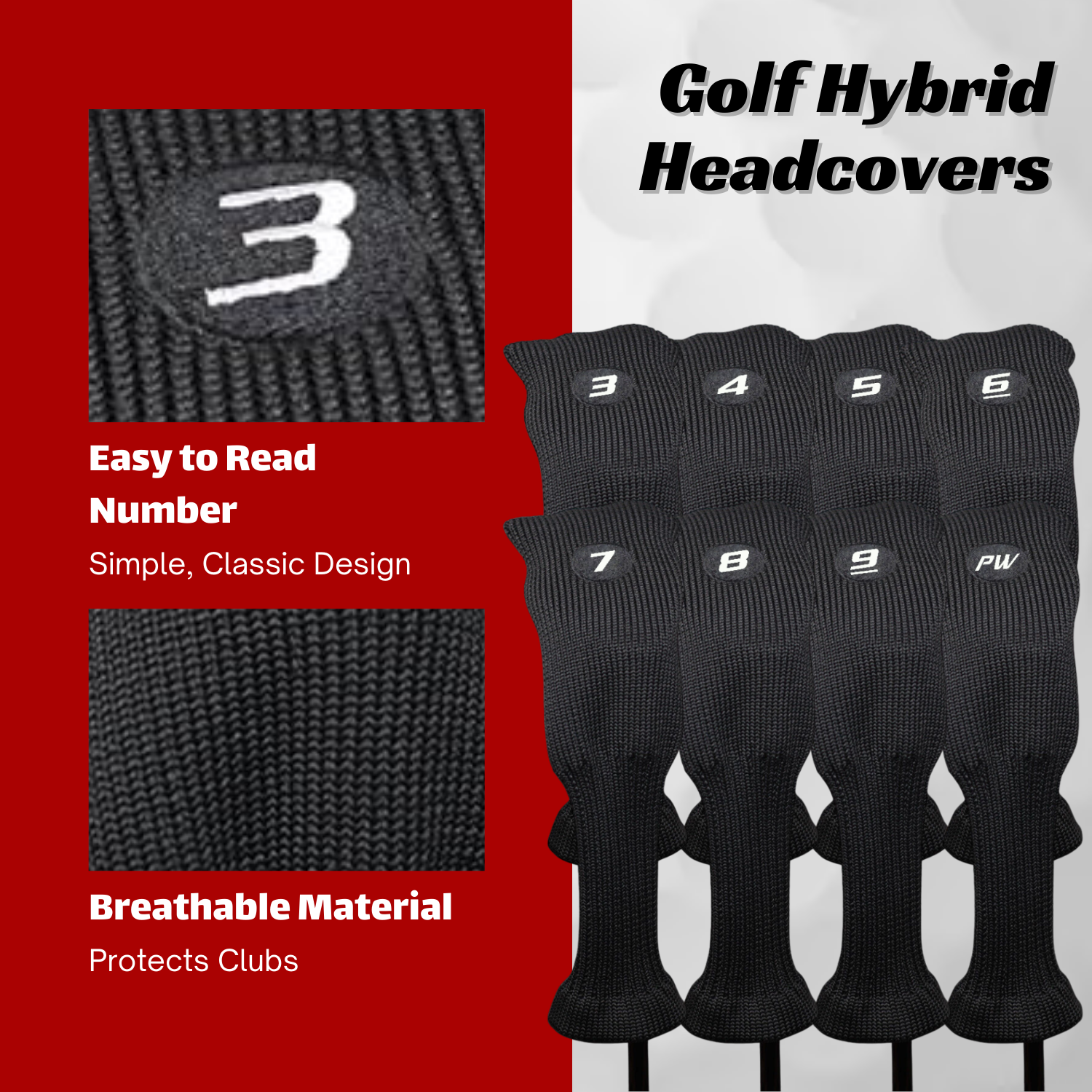Majek Golf K5 Senior Mens All True Hybrid Clubs Complete Full Hybrid Set Includes #3,4,5,6,7,8,9,PW + Headcover Set &  Majek Golf Hat