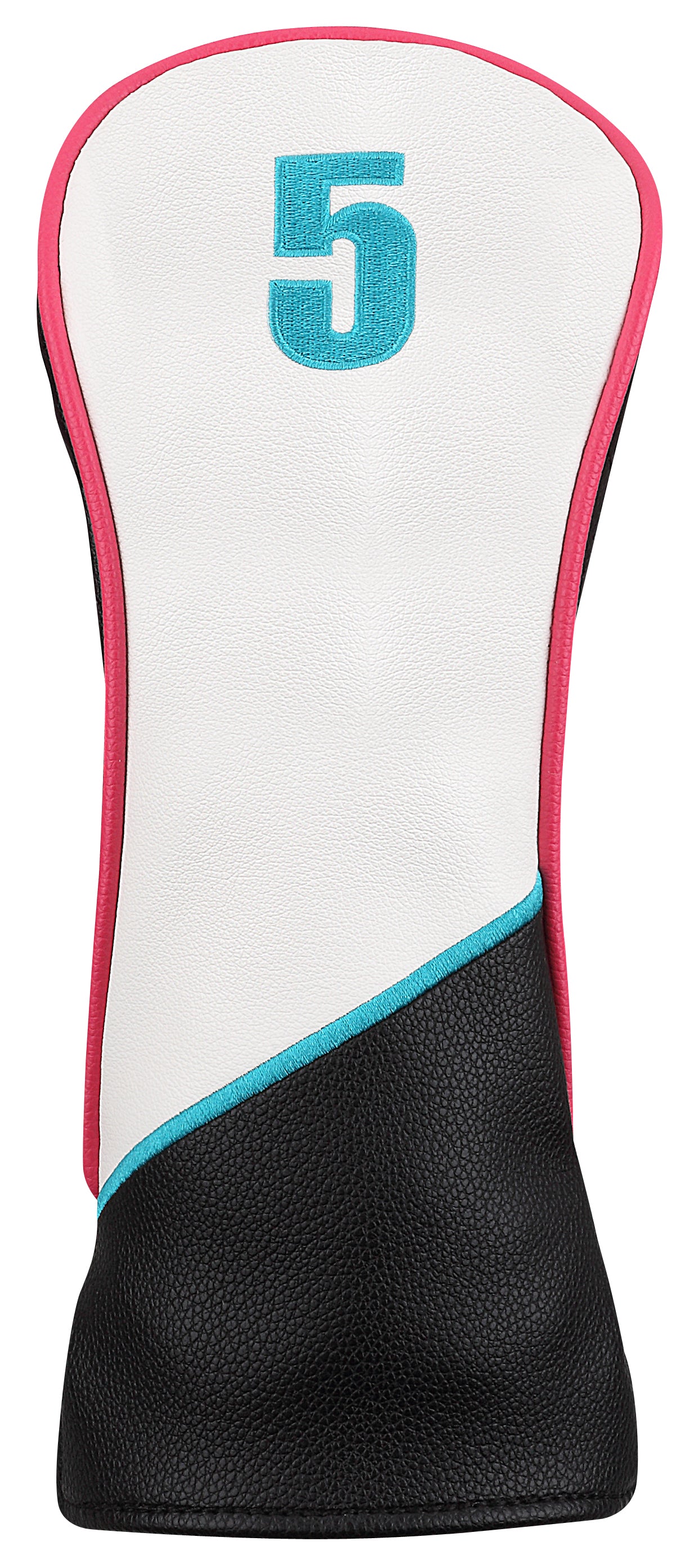 Majek Golf Clubs Premium Protective Pink Teal White and Black Head Covers